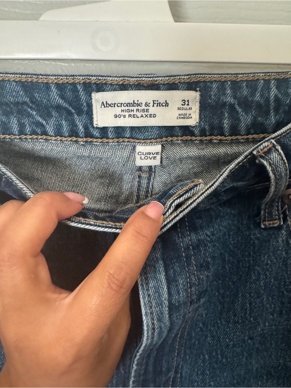 Abercrombie & Fitch High Rise Relaxed Blue Denim Jeans